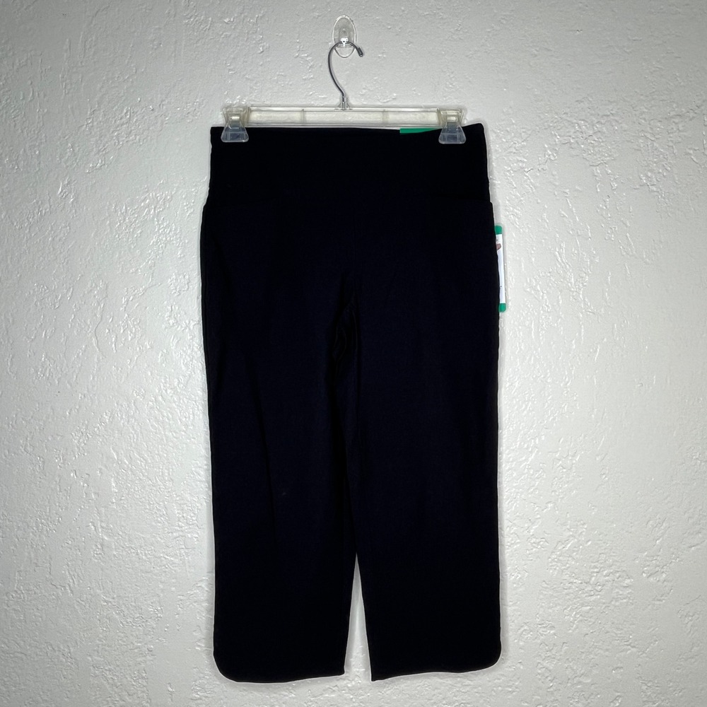 SC & Co Womens Black Tummy Control Pull On Capri Pants 163601 Size 12 New
